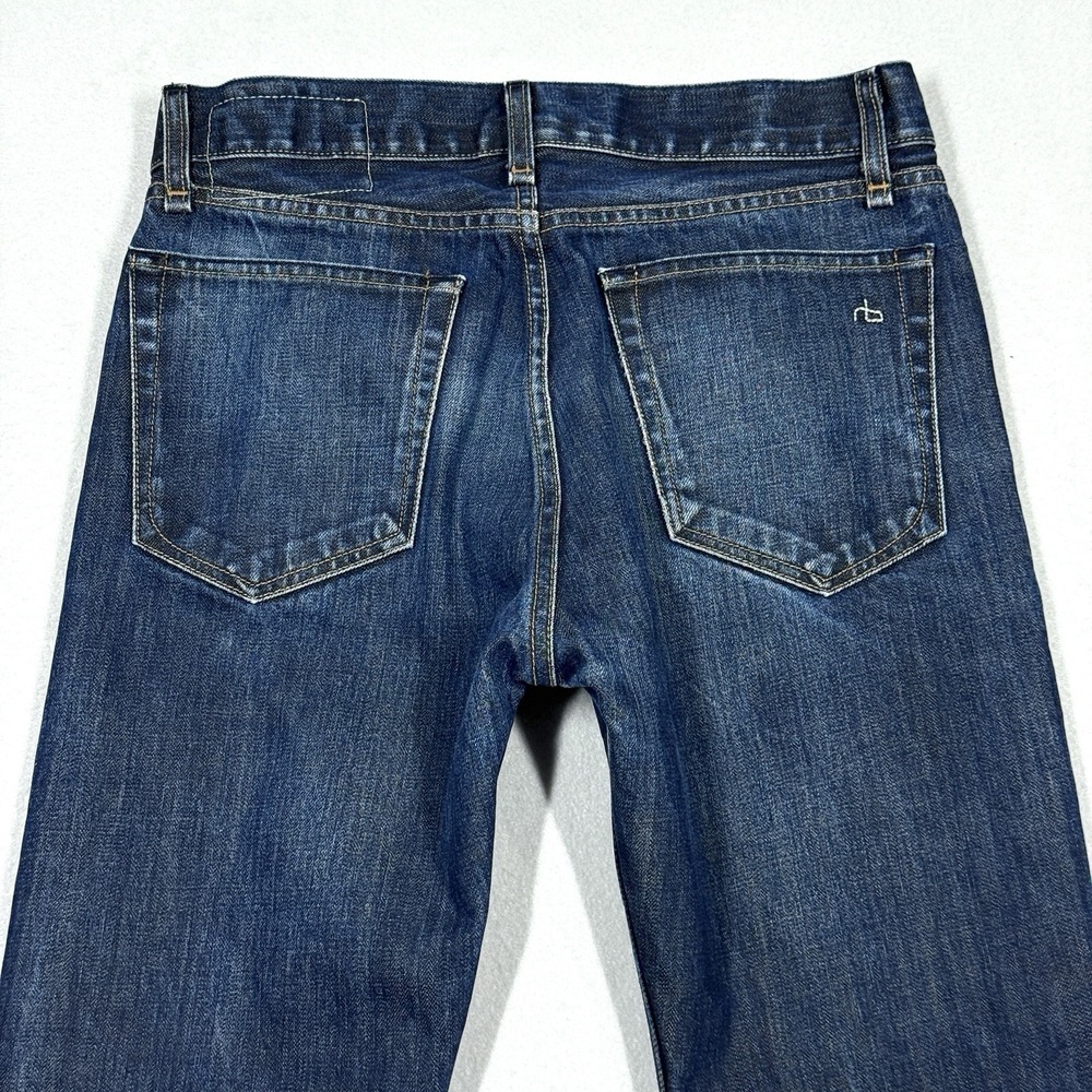 Rag and Bone Jeans Mens 30 Slim Straight 15X Tailored Workwear Olive Resin 30x31 - Picture 11 of 16